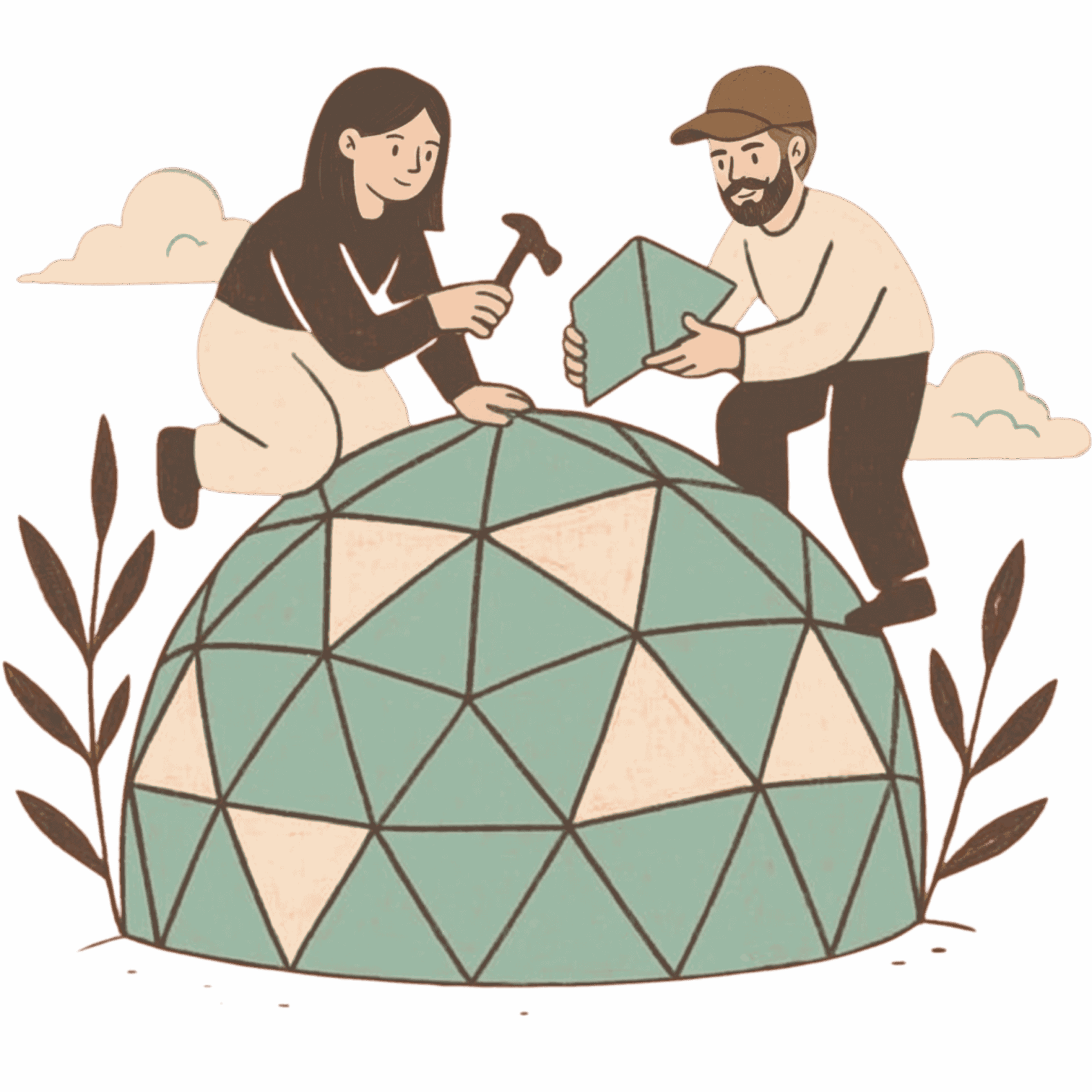Construir domo geodesico