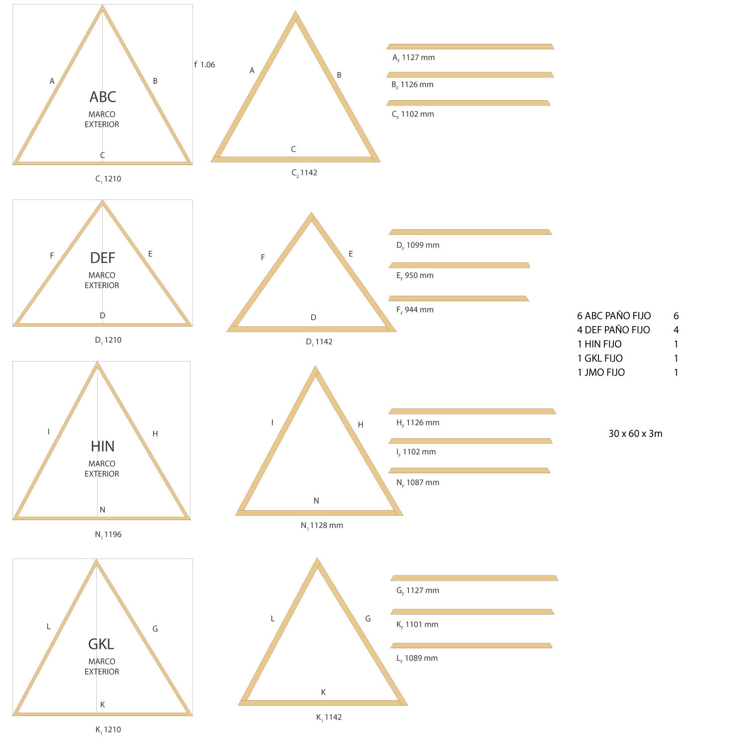 Drawing of pieces for fixed panel in Adobe Illustrator